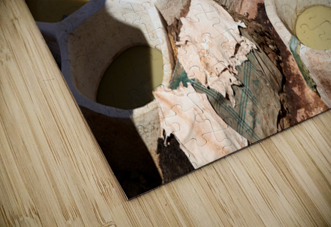 Tannery work at Sidi Moussa in Fez Morocco Marco Brivio Puzzle
