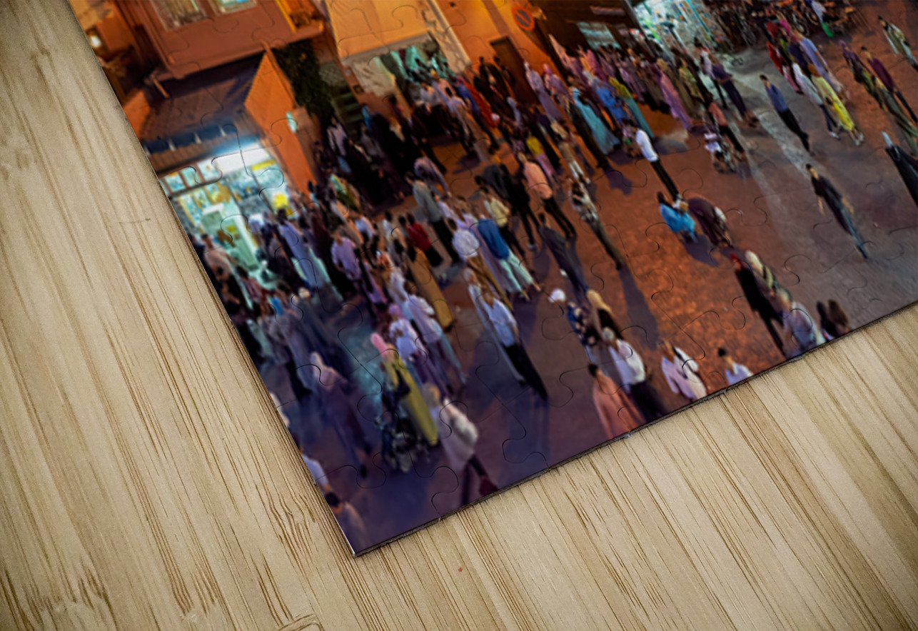 Sunset at Djema el Fna square in Marrakesh Morocco Marco Brivio Puzzle