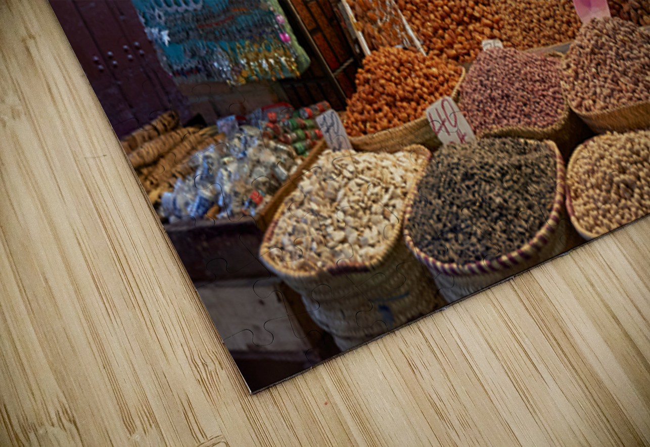 Dried fruit sale in souk of Marrakesh Morocco during daytime Marco Brivio Puzzle