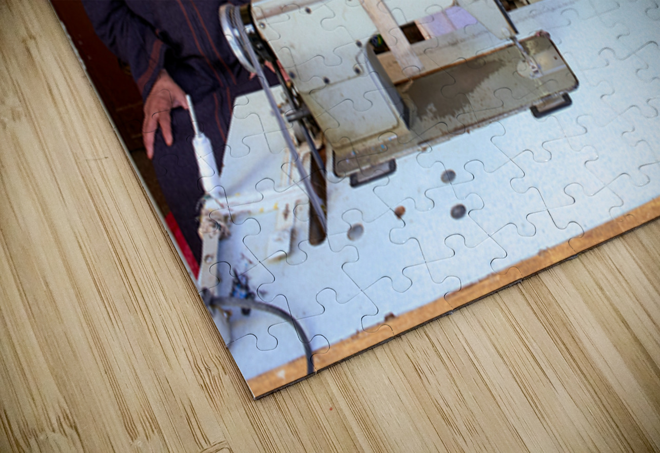 Tailor working in souk of Meknes Morocco Marco Brivio Puzzle