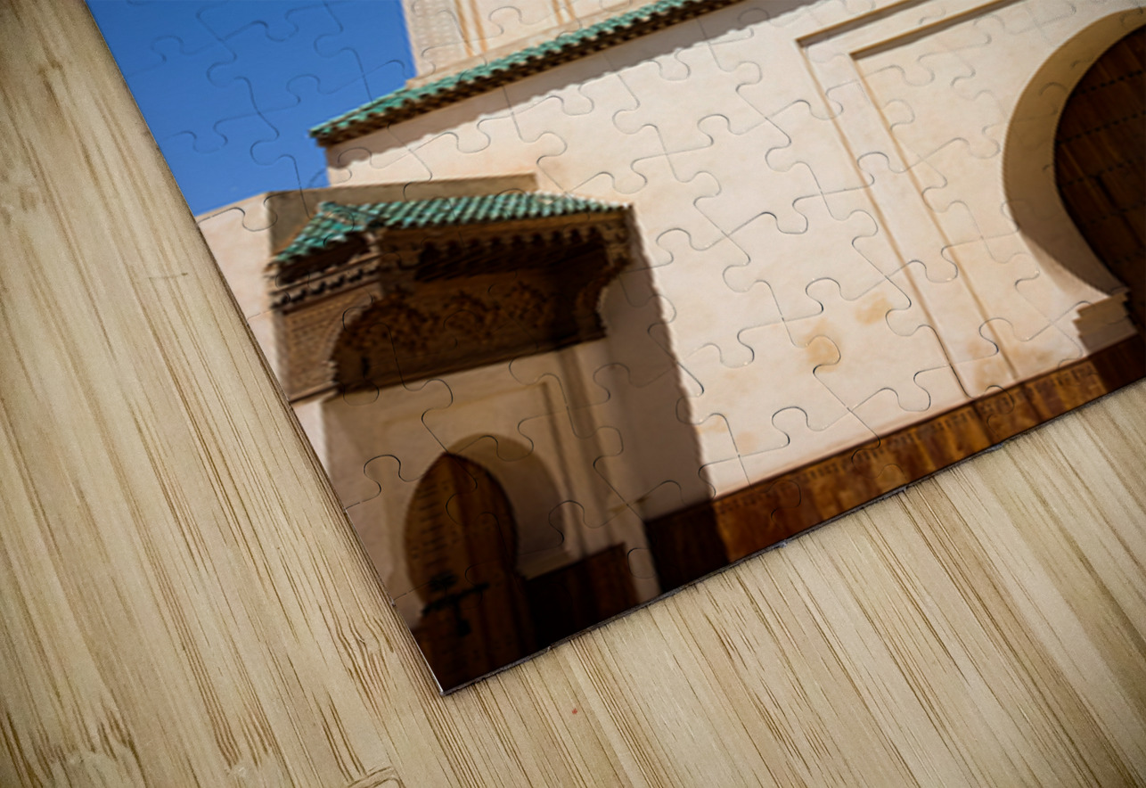 Visit Meknes mosque in Morocco with a tall tower and clear sky Marco Brivio Puzzle