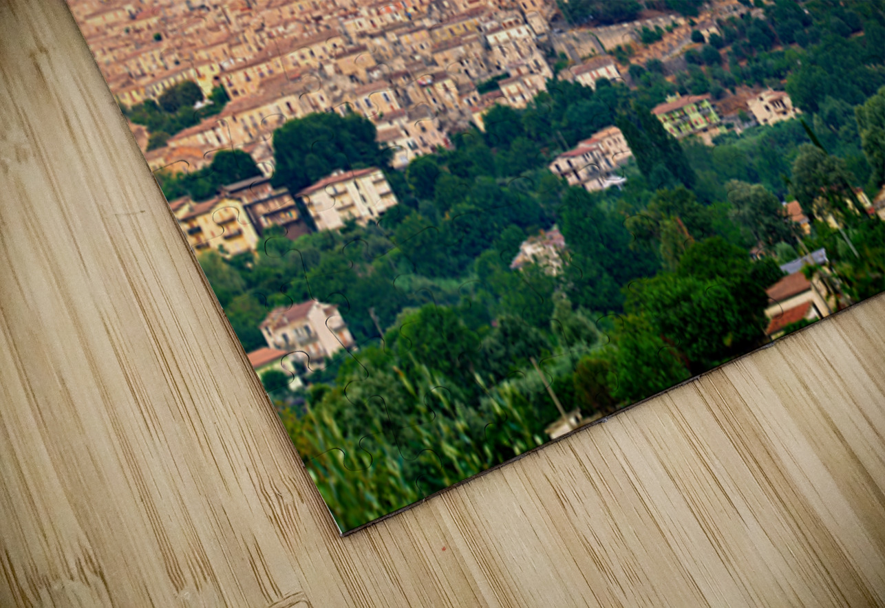 Panorama of Morano Calabro town at sunrise in Calabria Italy Marco Brivio Puzzle