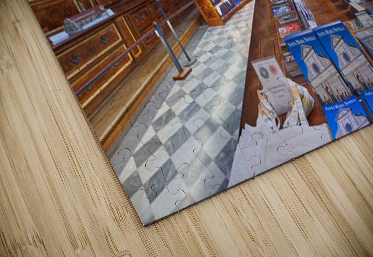 Visitors explore the interior of Santa Maria Novella in Tuscany Marco Brivio Puzzle