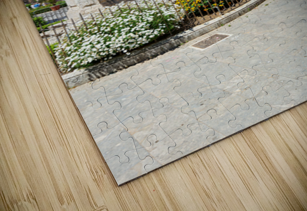 Palermo Cathedral stands tall with statue in front and blue sky Marco Brivio Puzzle