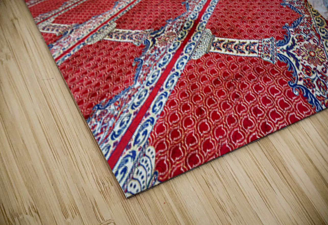 Visitor reading Quran in Umayyad Mosque in Damascus Marco Brivio Puzzle