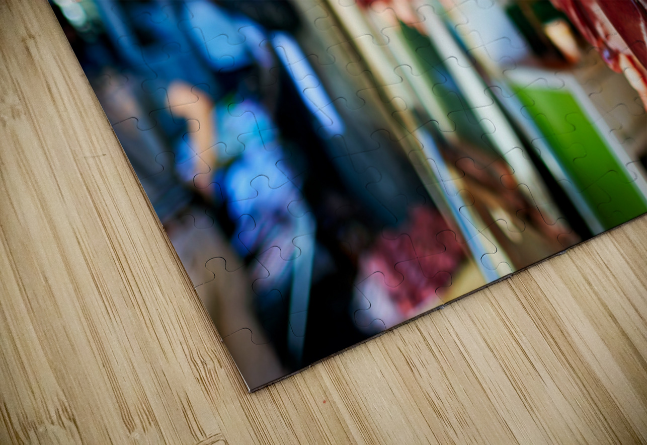 Butcher displays meat at souq in Aleppo Syria during the day Marco Brivio Puzzle