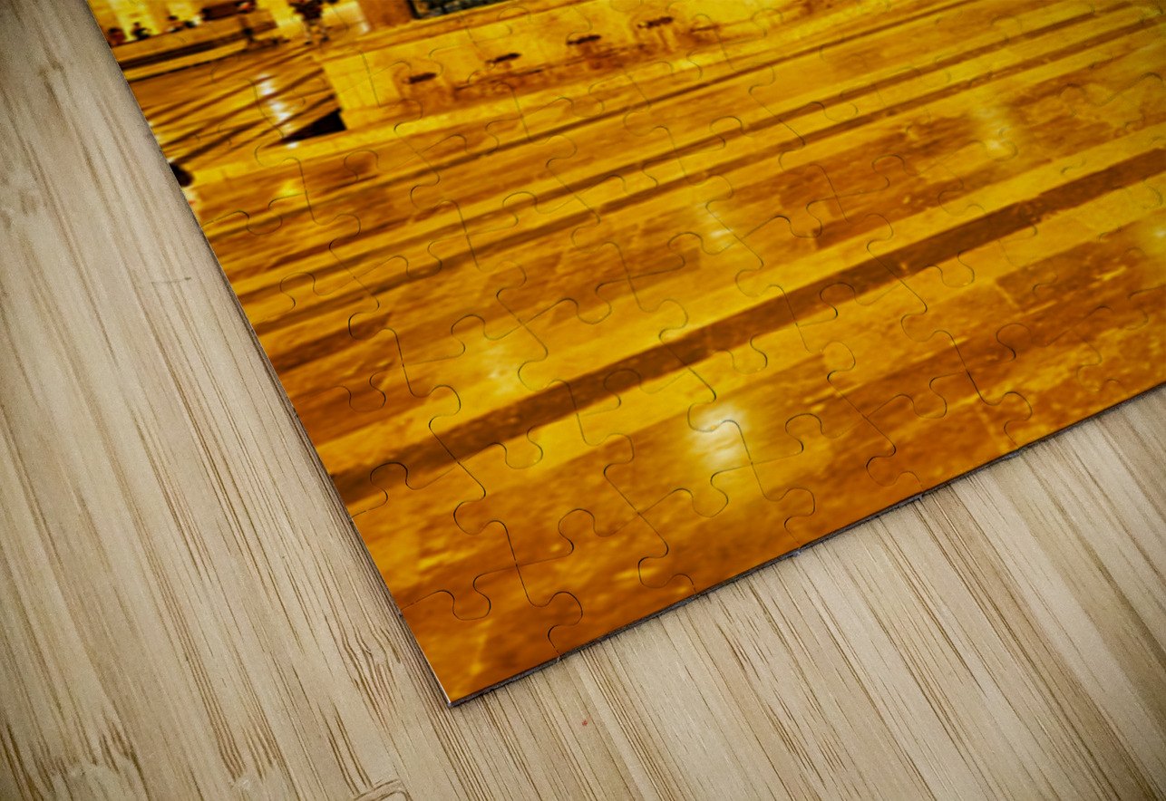 Aleppo mosque at night with lights and visitors in the courtyard Marco Brivio Puzzle