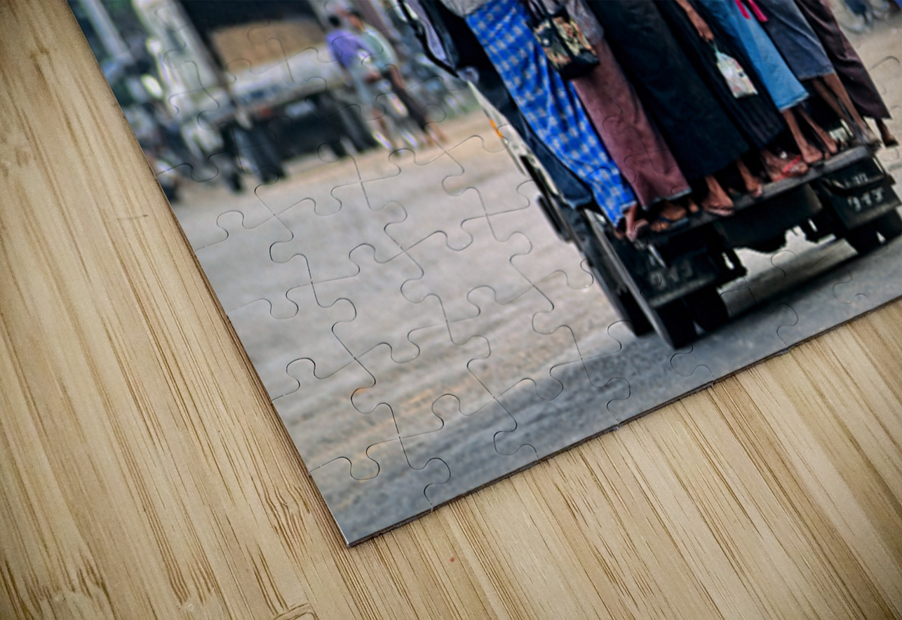 Busy transportation scene in Myanmar during the day Marco Brivio Puzzle