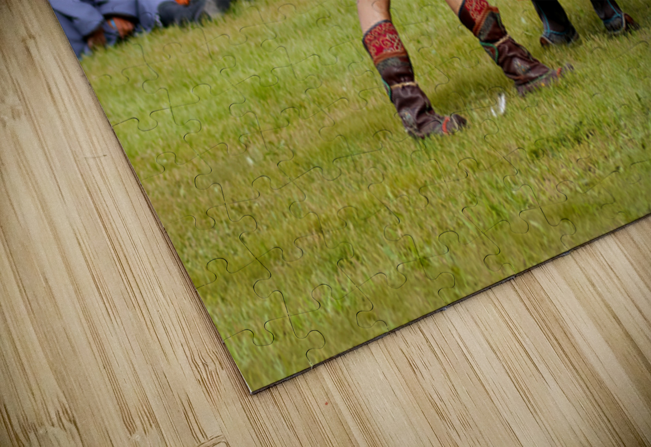 Wrestling matches take place during Naadam festival in Ulaanbaat Marco Brivio Puzzle