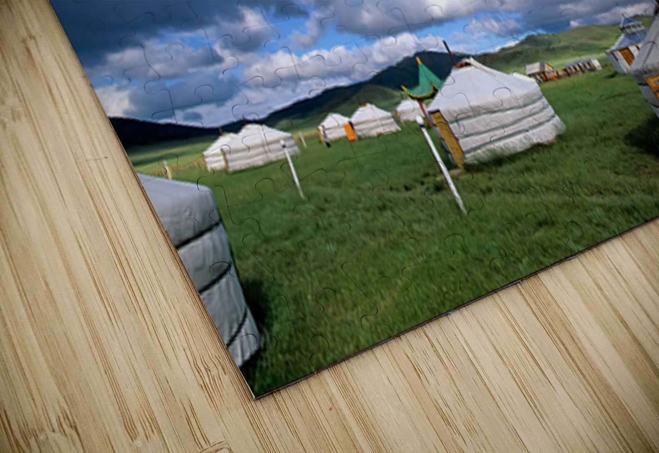 Mongolic nomadic tents in a grassland in Mongolia Marco Brivio Puzzle