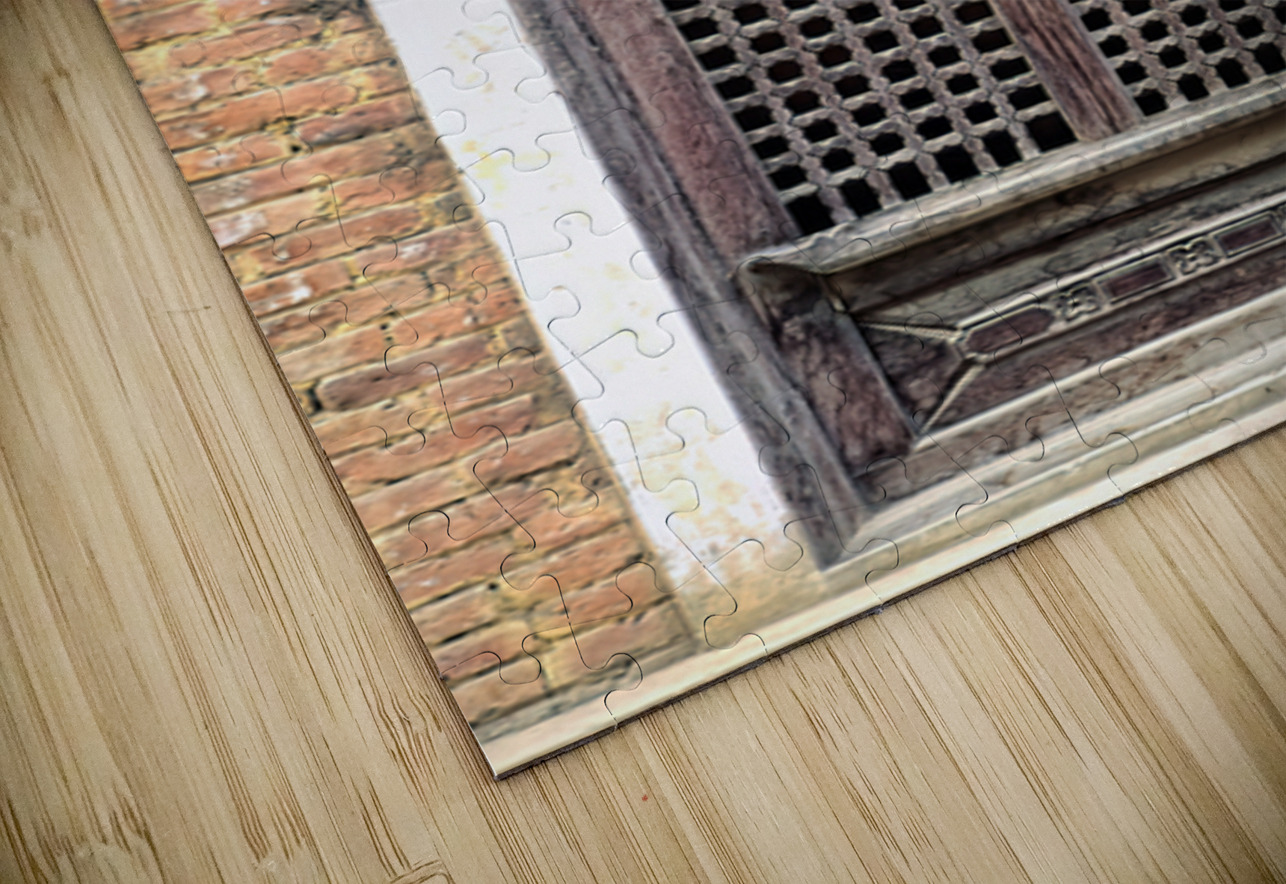 Woman in Kathmandu looks out from window in old building Marco Brivio Puzzle