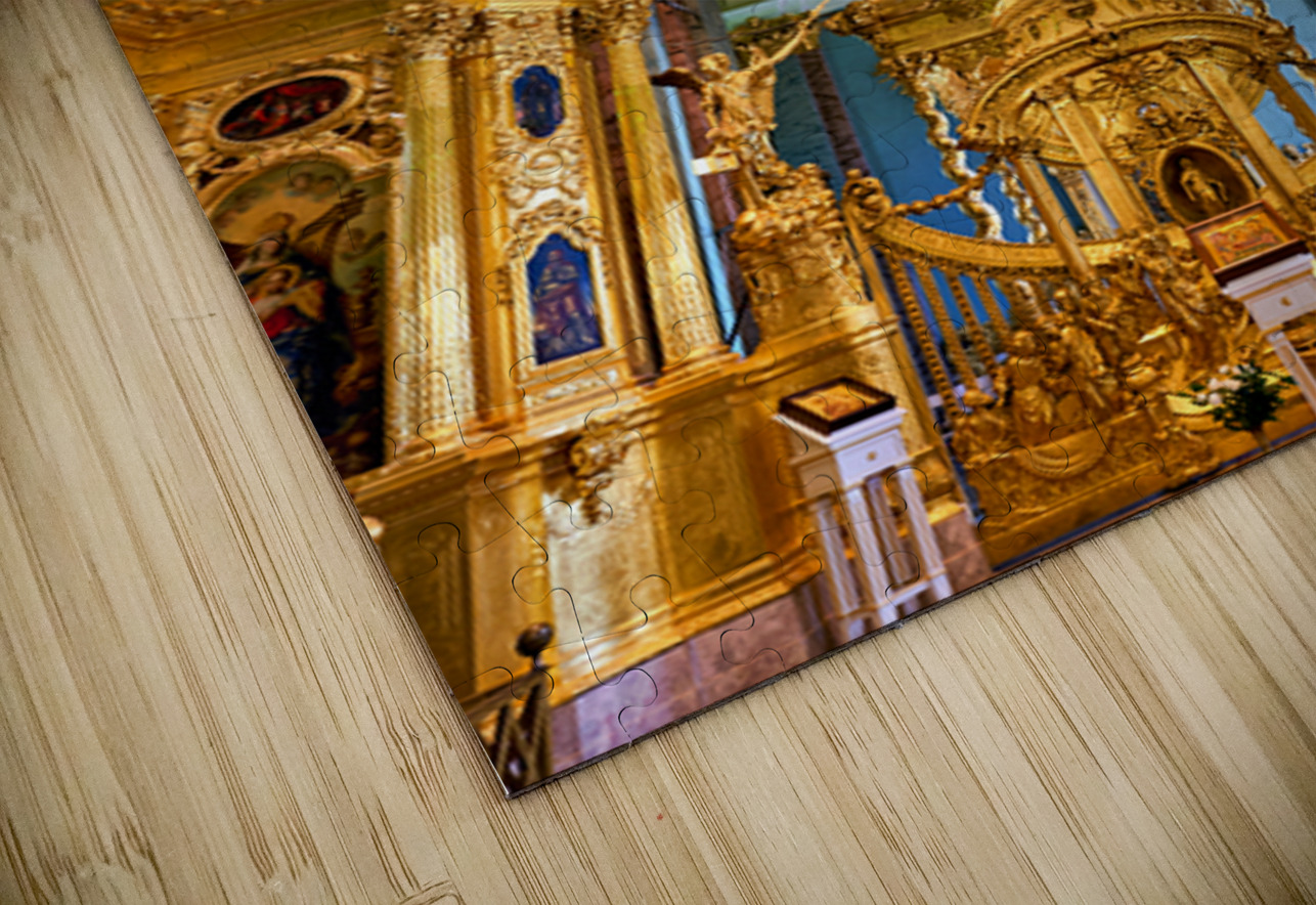 Golden altar inside Peter and Paul Cathedral in St. Petersburg Marco Brivio Puzzle