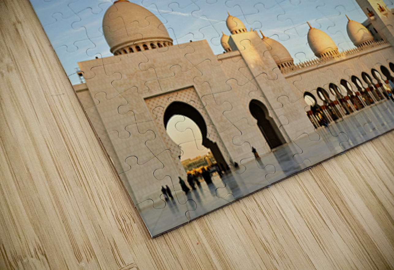 Visit the Sheikh Zayed Grand Mosque at sunset in Abu Dhabi Marco Brivio Puzzle