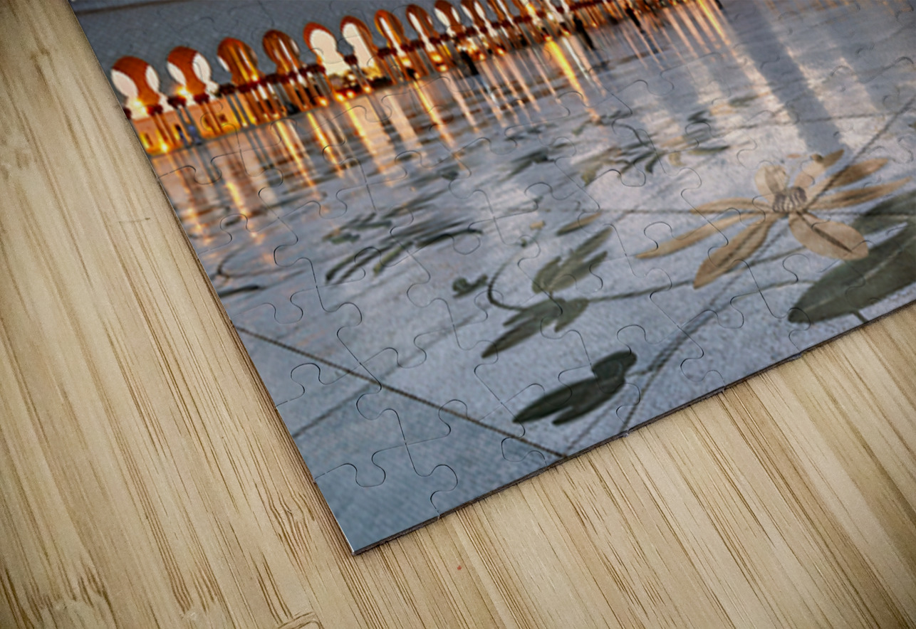 Exploring Sheikh Zayed Grand Mosque in Abu Dhabi at dusk Marco Brivio Puzzle