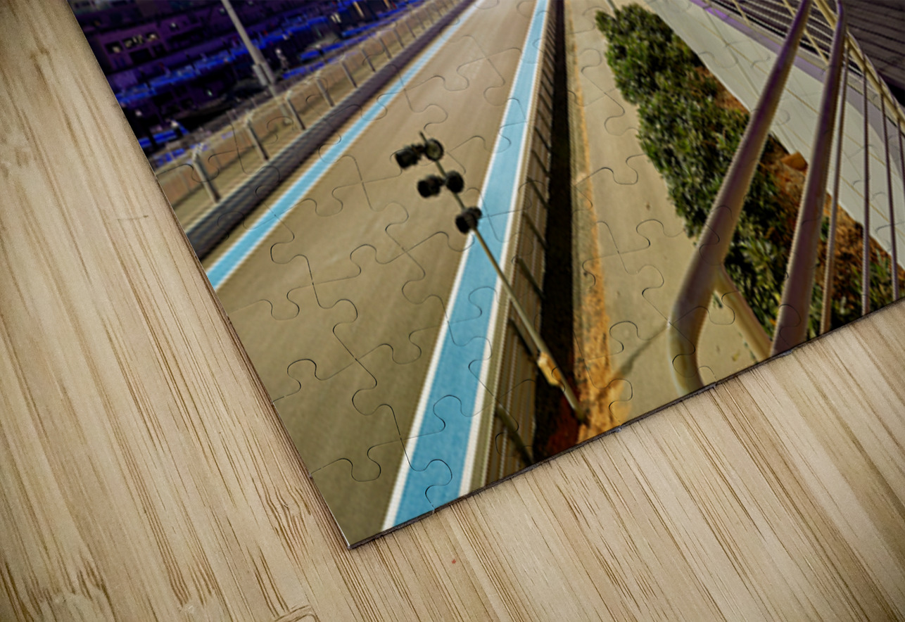 Yas Island hotel view at night in Abu Dhabi Marco Brivio Puzzle