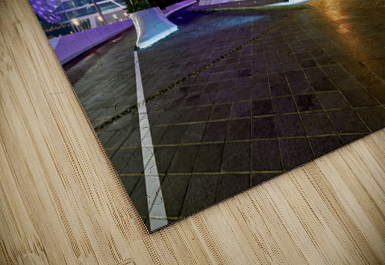 W Abu Dhabi Yas Island hotel entrance at night Marco Brivio Puzzle