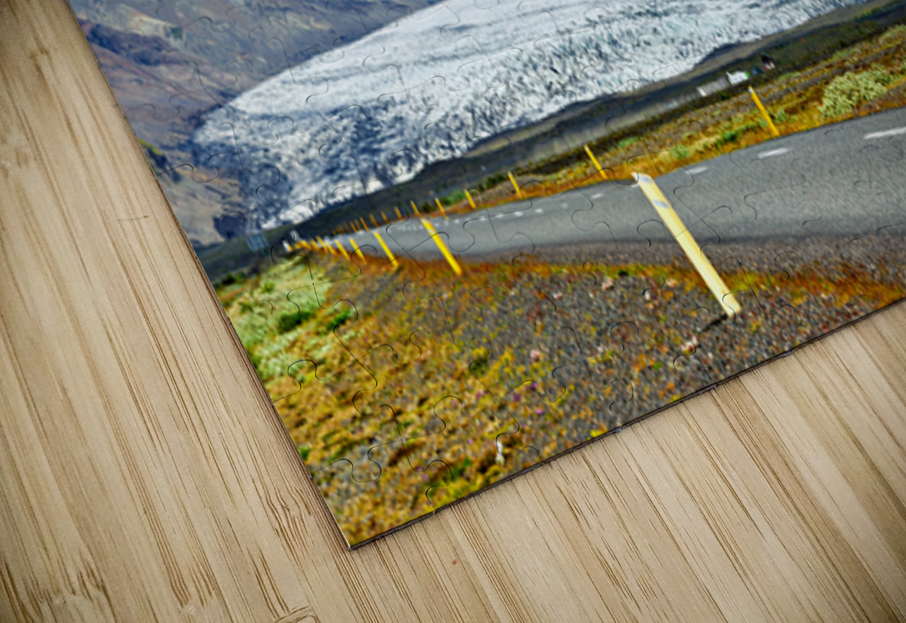 Glacier in Skaftafell Iceland with clear sky and road view Marco Brivio Puzzle