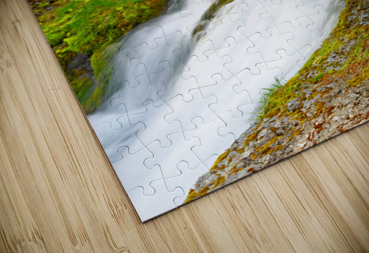 Gongumannafoss waterfall flows in Iceland during daylight hours Marco Brivio Puzzle