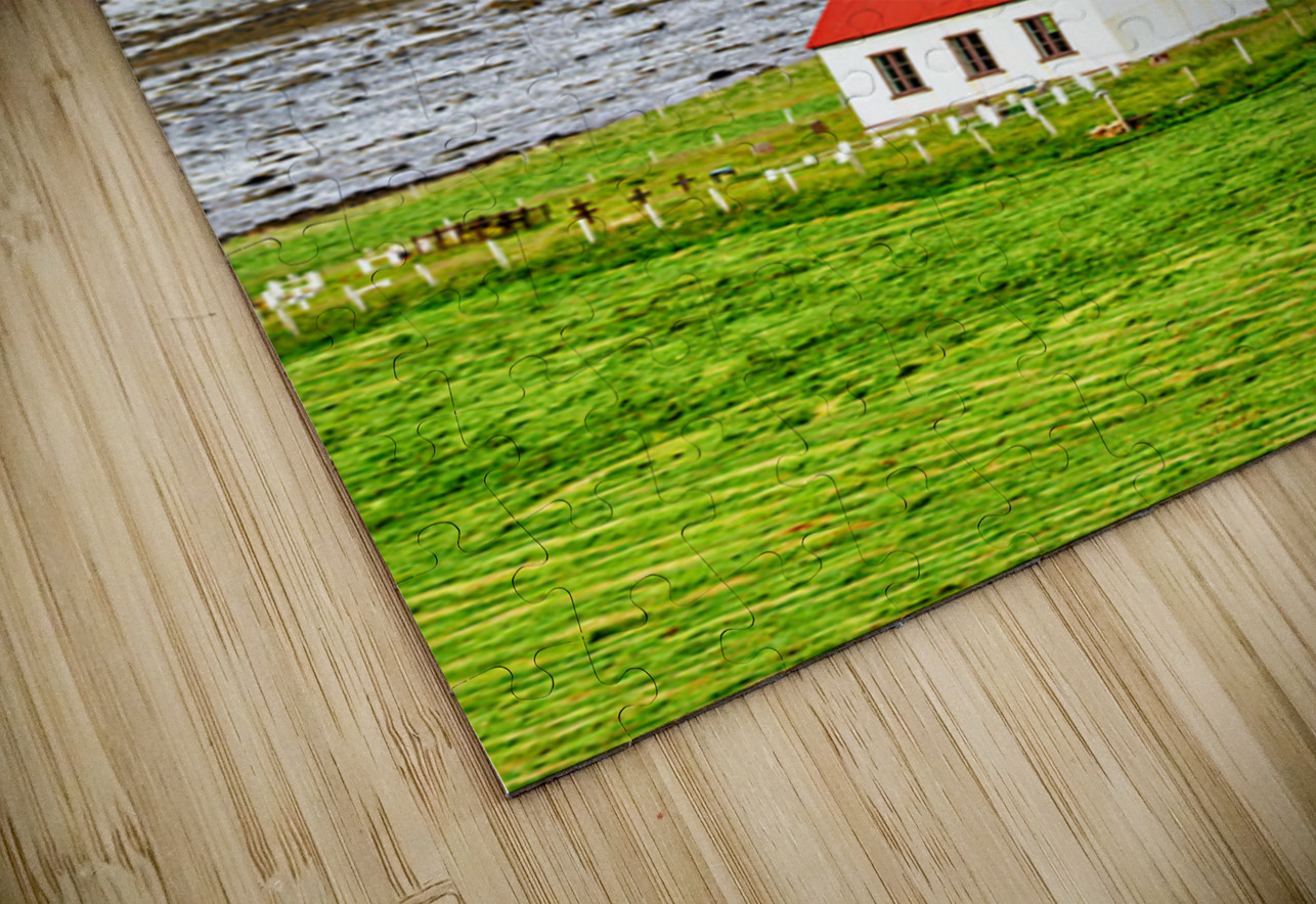 Church located in the western fjords of Iceland near the sea Marco Brivio Puzzle