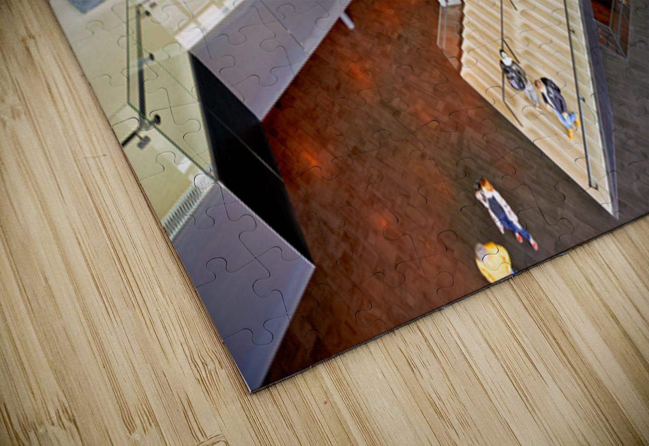 Harpa opera house interior featuring stairs and visitors Marco Brivio Puzzle