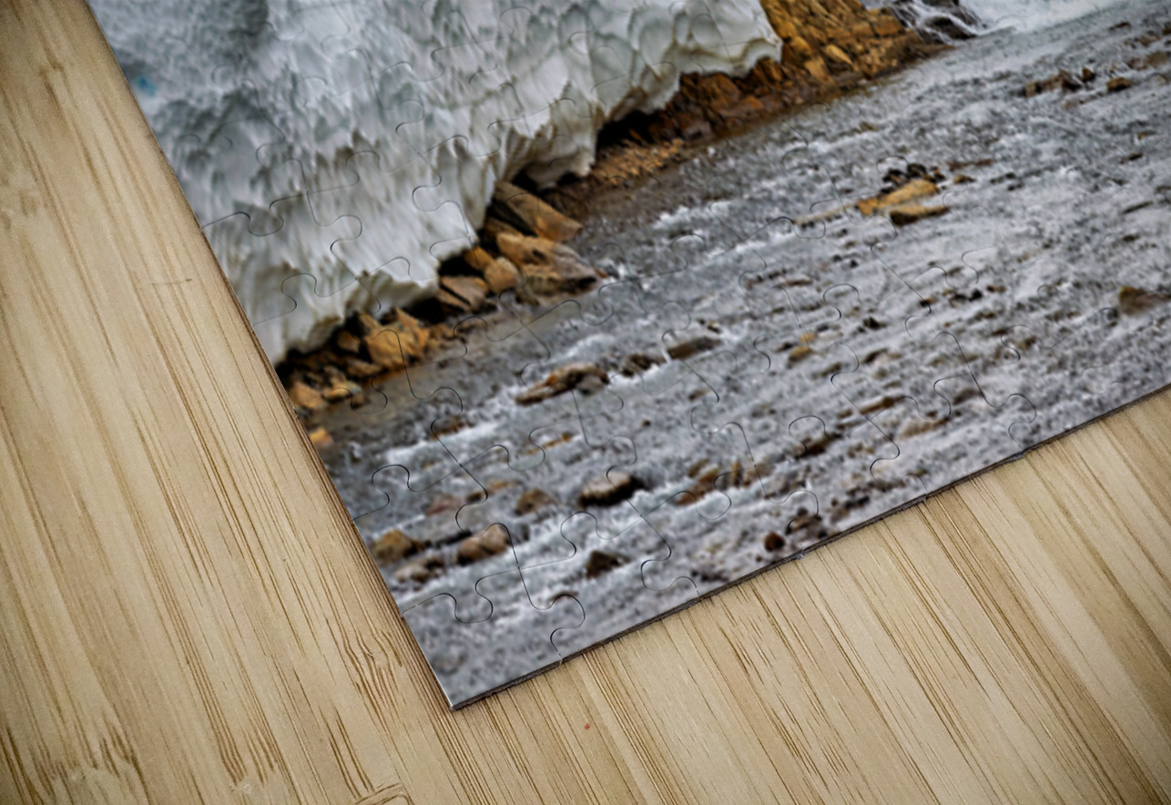 Flowing water and snow near Djupvegur in Iceland Marco Brivio Puzzle
