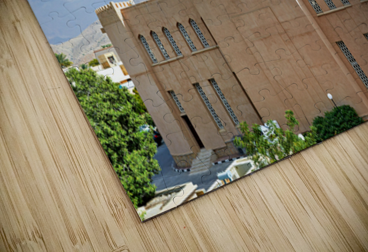 Nizwa Fort view with mountains and clouds in Oman Marco Brivio Puzzle