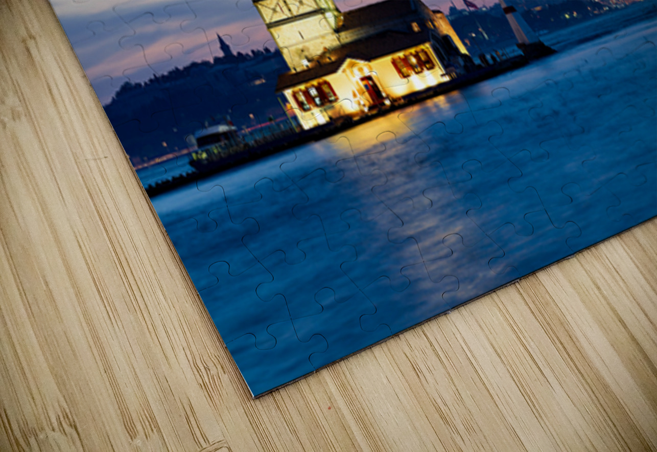 View of Maidens Tower on Bosphorus at sunset in Istanbul Marco Brivio Puzzle