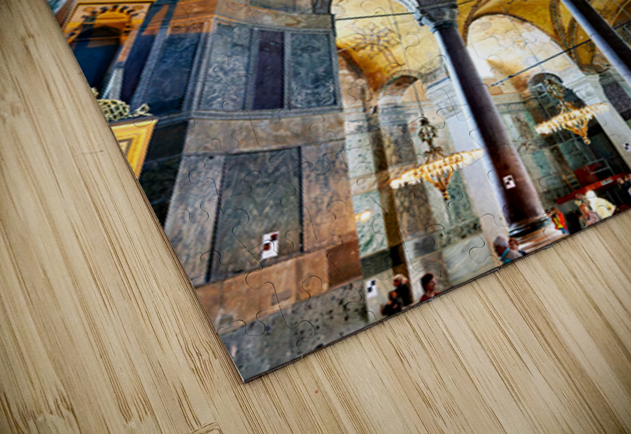 Visitors explore Hagia Sophia Grand Mosque in Istanbul Marco Brivio Puzzle