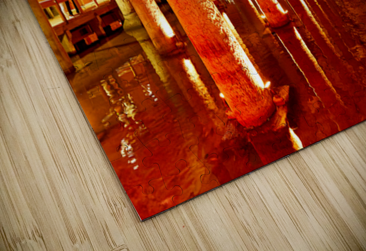 Explore Basilica Cistern in Istanbul at nighttime Marco Brivio Puzzle