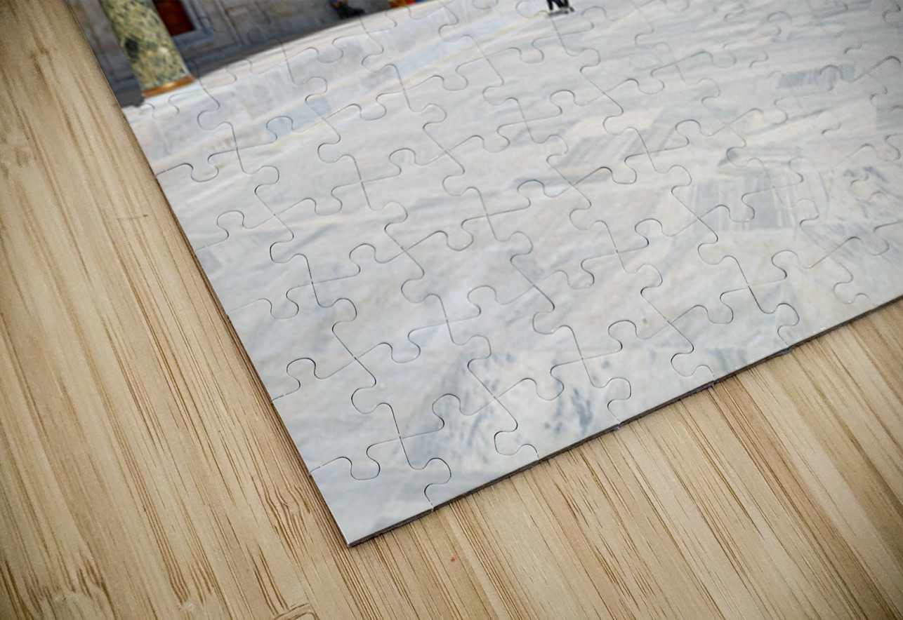 Visitors explore the courtyard at Fatih Mosque in Istanbul Marco Brivio Puzzle