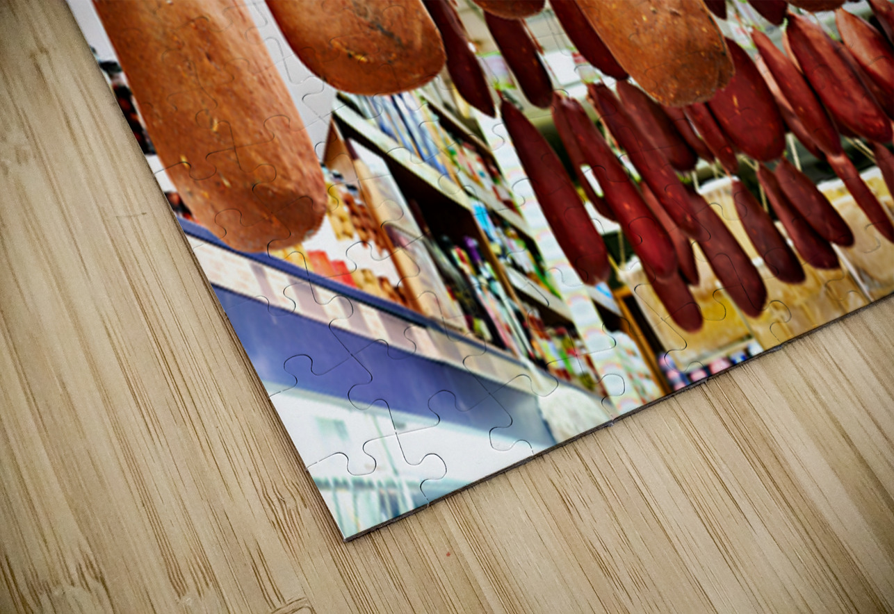 Market display of hanging food items in Grand Bazaar Istanbul Marco Brivio Puzzle