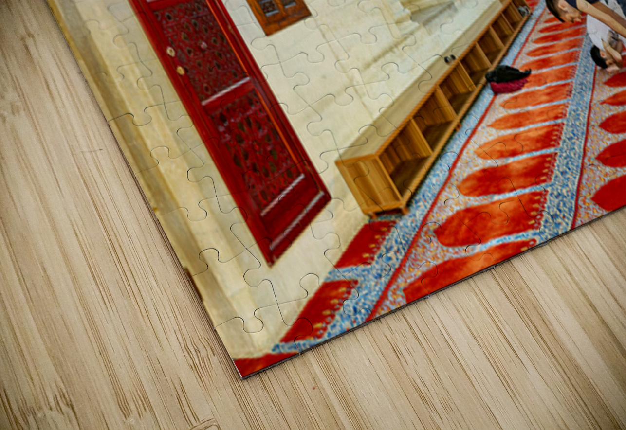 People pray inside Suleymaniye Mosque in Istanbul Turkey Marco Brivio Puzzle