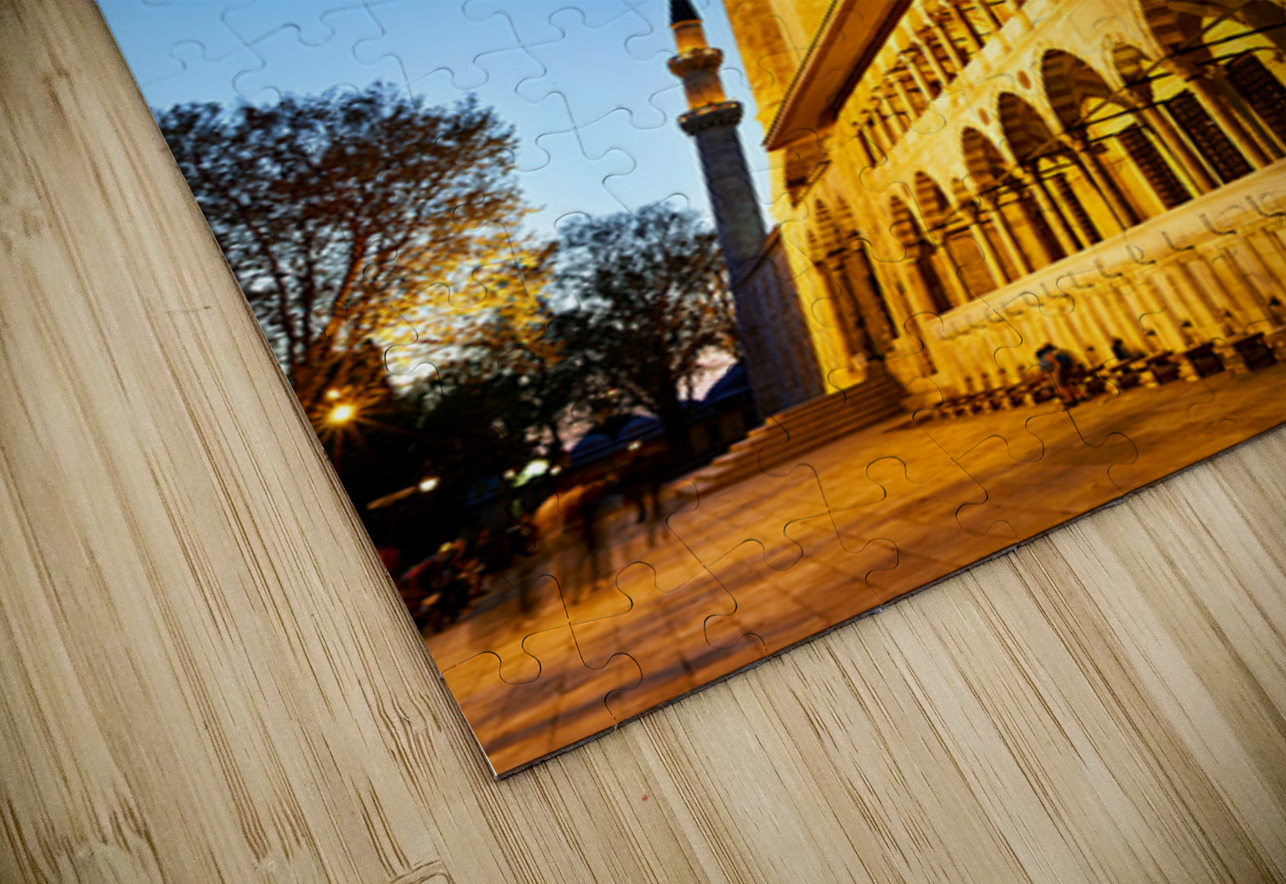Suleymaniye Mosque at night in Istanbul Turkey Marco Brivio Puzzle