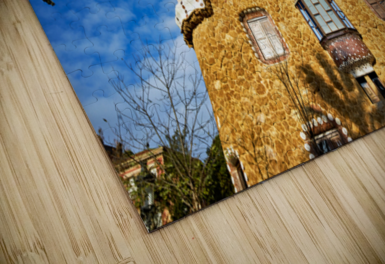 Gable of the fairytale house in park guell barcelona Marco Brivio Puzzle