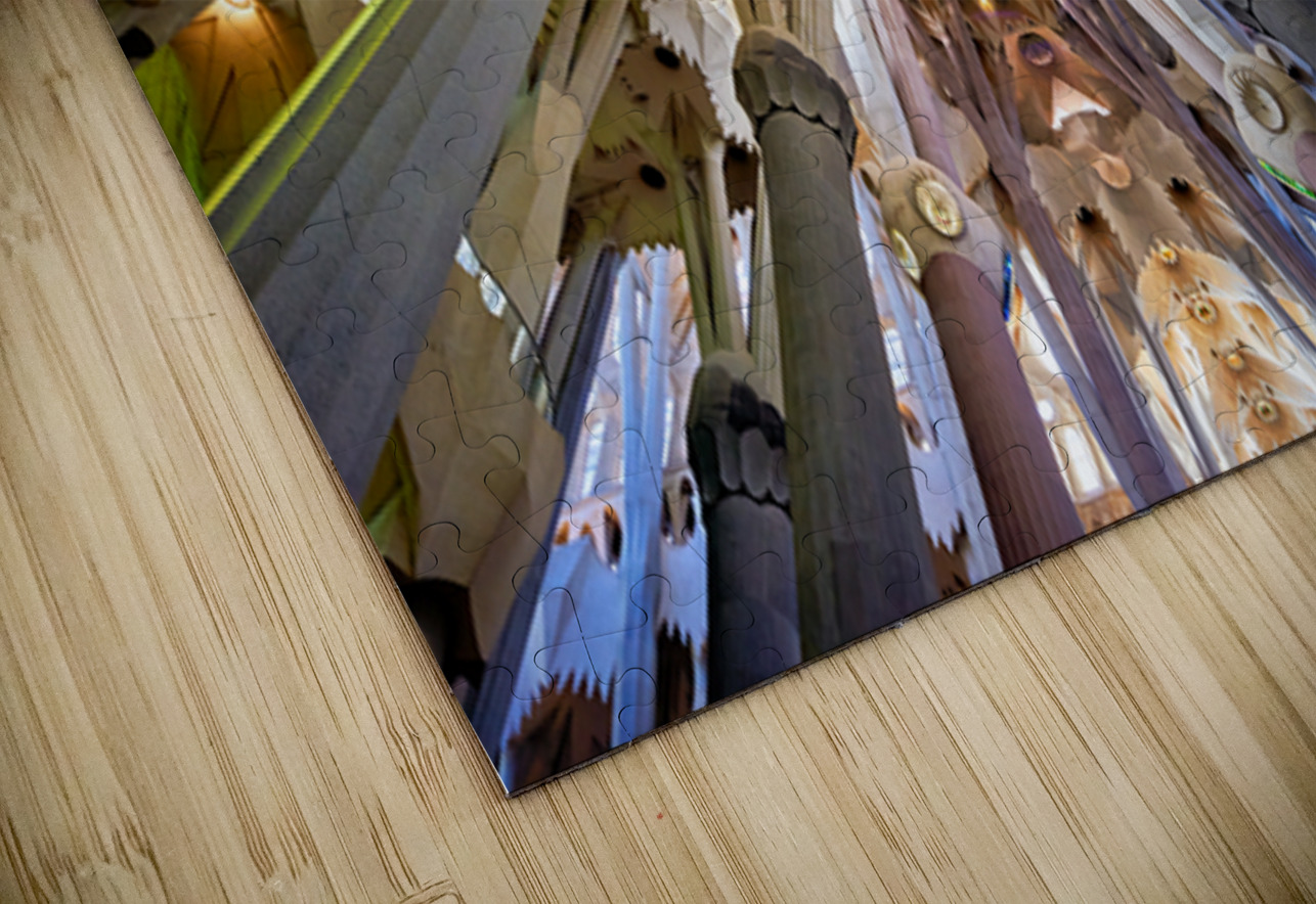 Interior view of Basílica de la Sagrada Familia in Barcelona Marco Brivio Puzzle