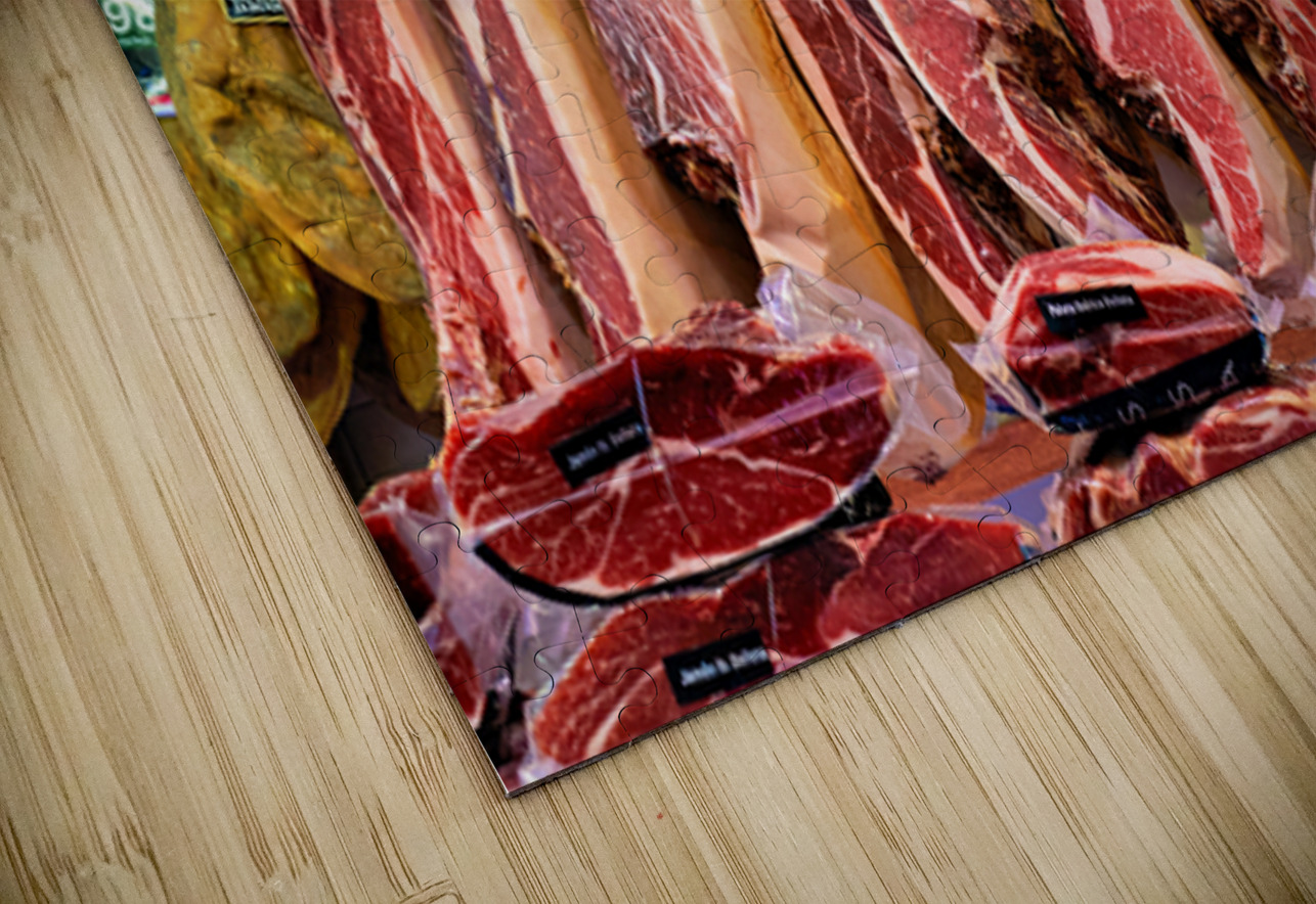 Jamon Iberico displayed in Mercat de Sant Josep de la Boqueria Marco Brivio Puzzle