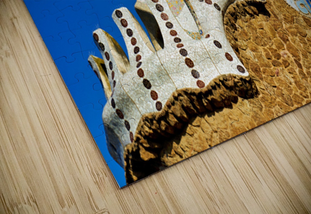 Gable of the fairytale house in park guell barcelona Marco Brivio Puzzle