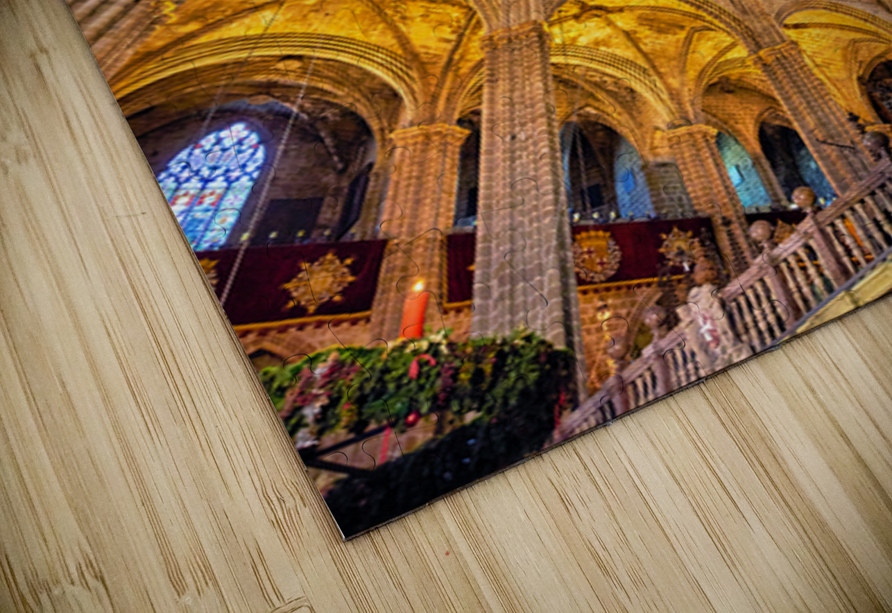 Catholic church architecture inside Barcelona Cathedral Marco Brivio Puzzle