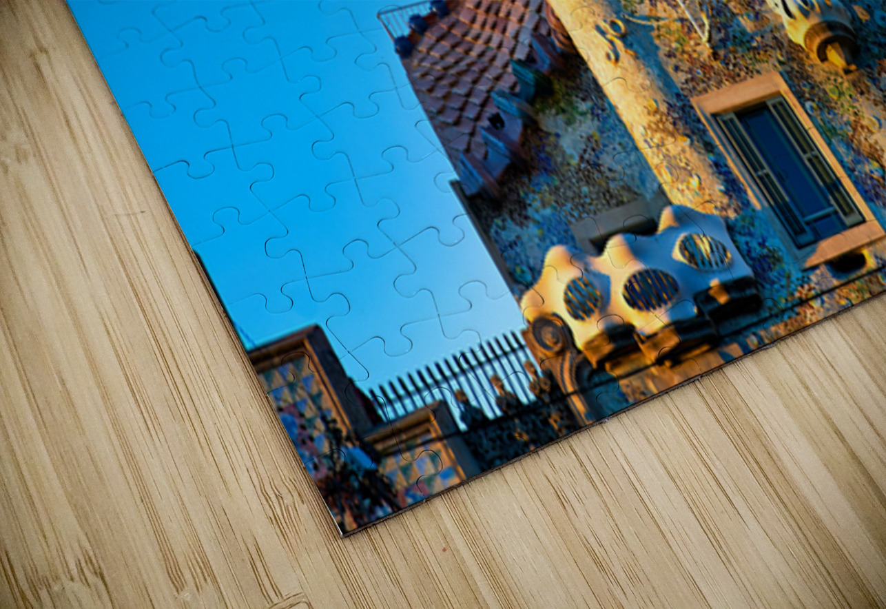 Exploring Casa Batllo in Barcelona Spain during sunset Marco Brivio Puzzle