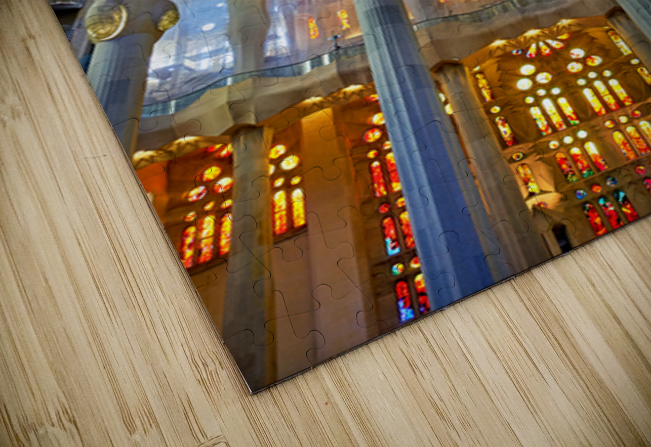 Explore the stunning interior of Basílica de la Sagrada Famíli Marco Brivio Puzzle