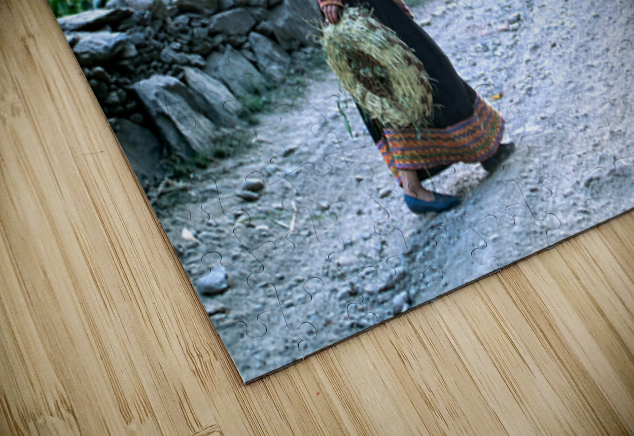 Women working in Bumburet Valley Kalash village Marco Brivio Puzzle