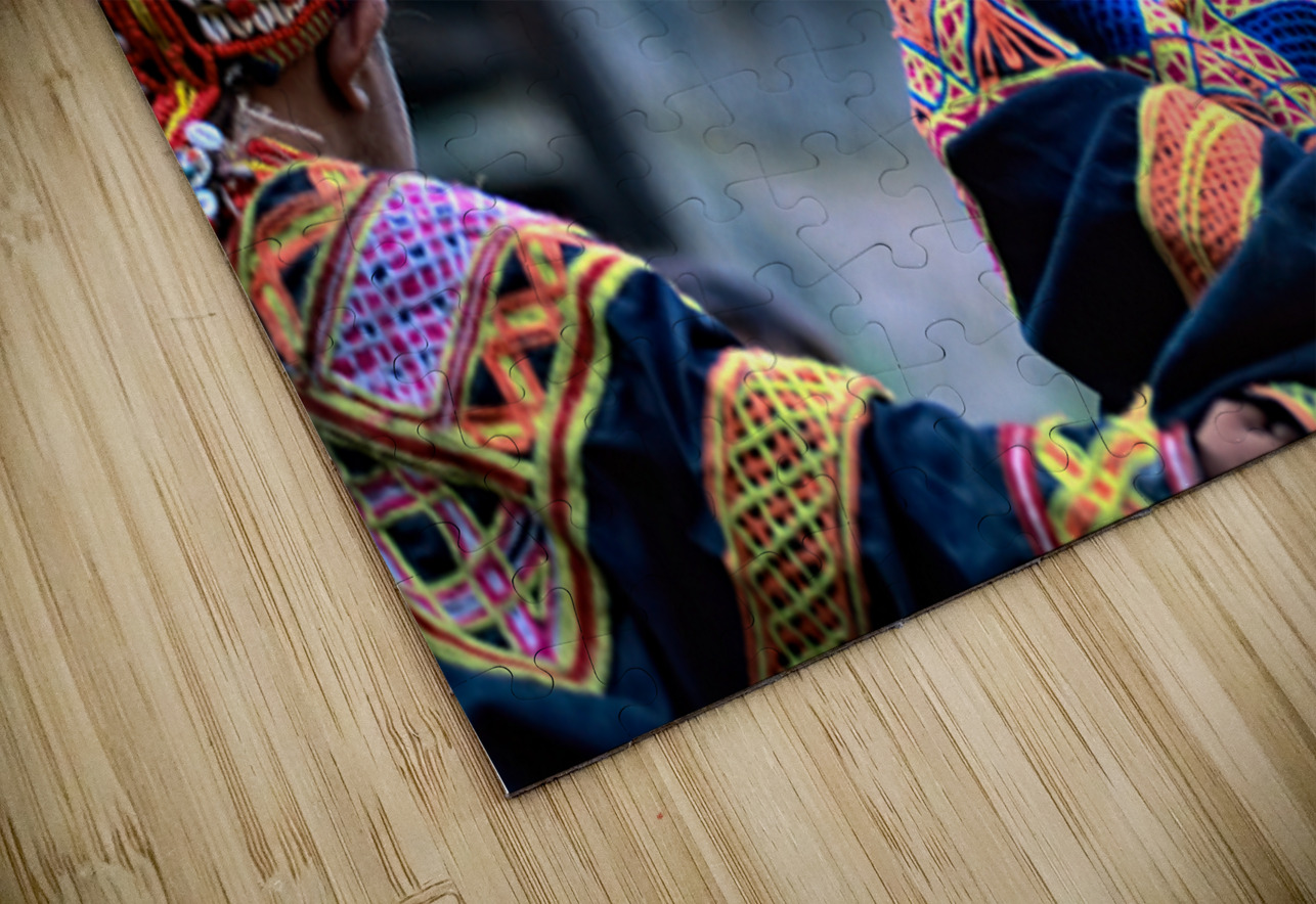 Kids enjoying life in Kalash village Bumburet Valley Marco Brivio Puzzle