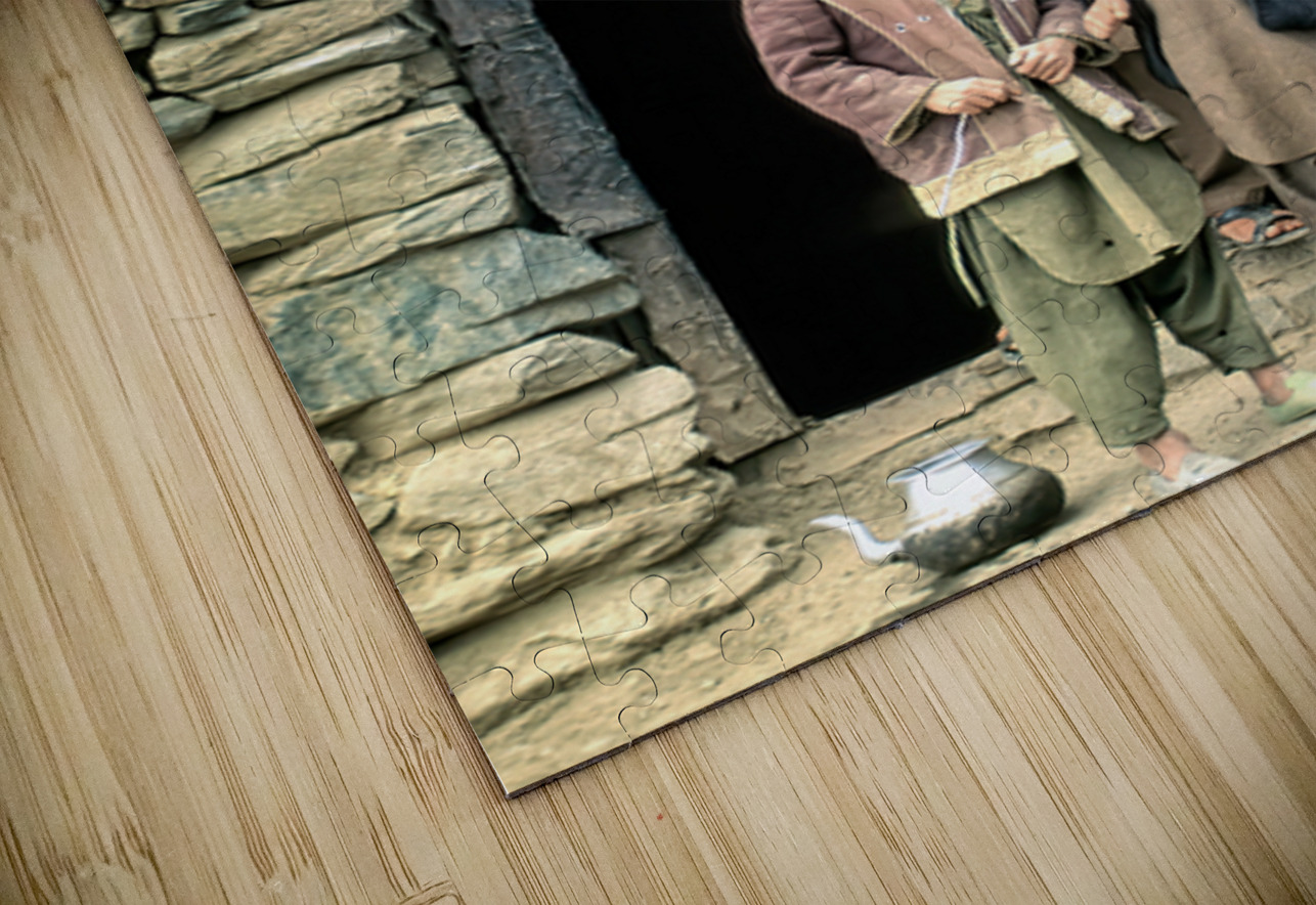 Family near shop at Shandur Pass in Pakistan Marco Brivio Puzzle