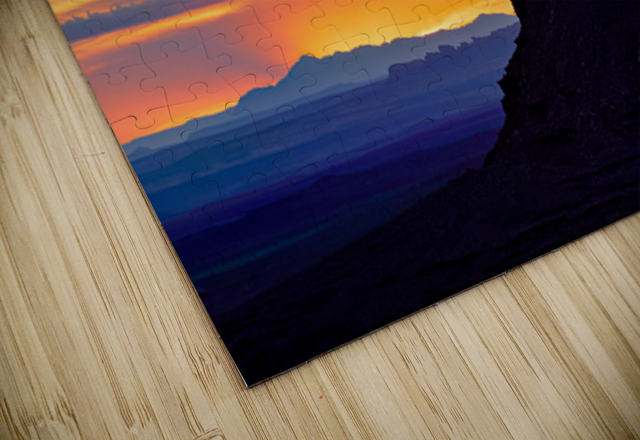 Sunset view over Monument Valley in Utah with dark silhouettes Marco Brivio Puzzle