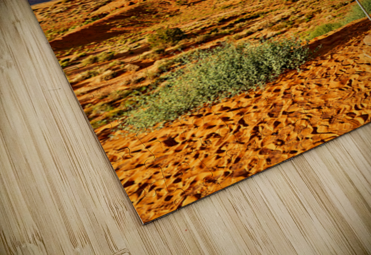 Monument Valley displays flags under blue sky in USA Marco Brivio Puzzle