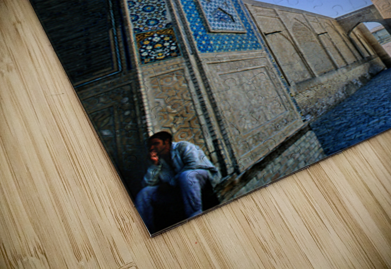 People rest near the tall minaret in Khiva Uzbekistan Marco Brivio Puzzle