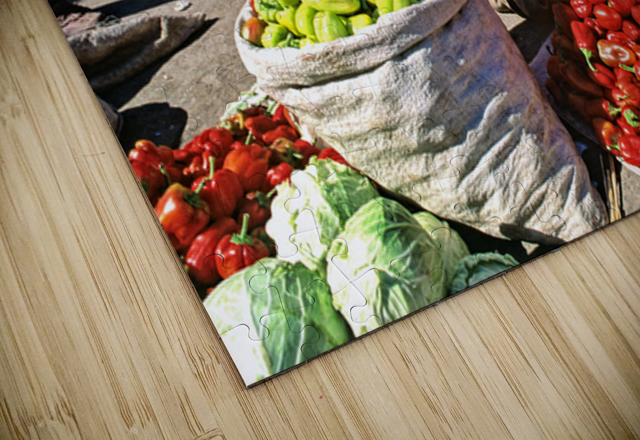 Market scene in Khiva with local produce and vendors Marco Brivio Puzzle