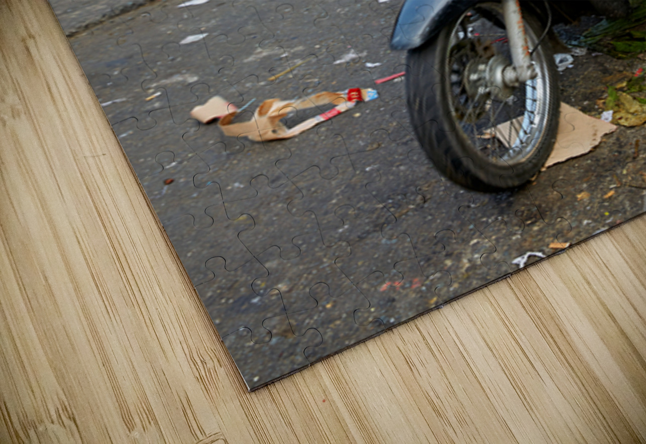 Motorbike family ride through busy Ho Chi Minh street in Vietnam Marco Brivio Puzzle