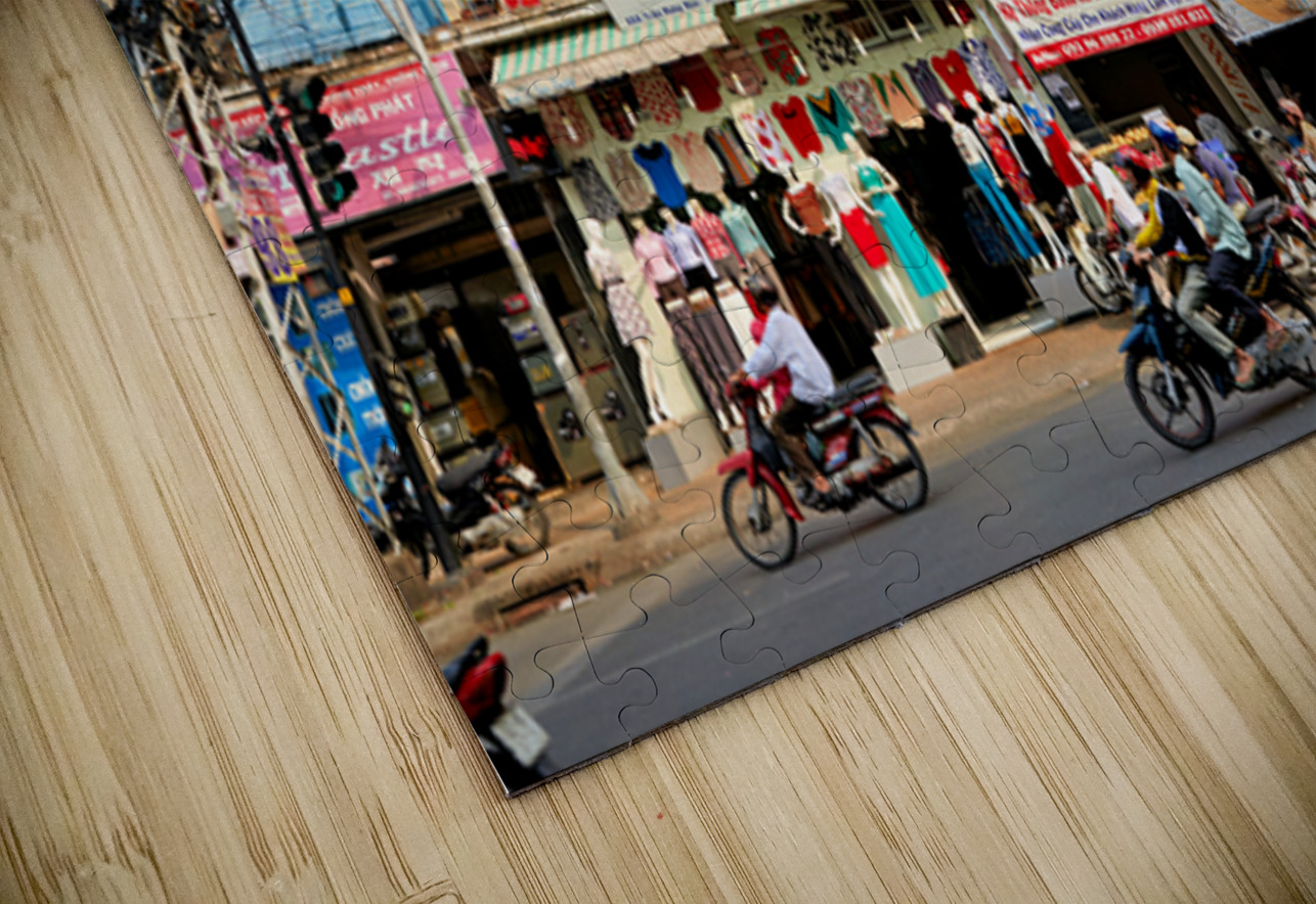 Shopping in Ho Chi Minh City streets during a sunny day Marco Brivio Puzzle