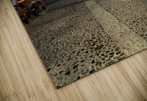 Santorinis iconic white church and bustling street at dusk. Marco Brivio puzzle